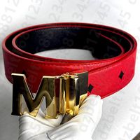 #10 Red + gold buckle