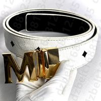 #2 White + gold buckle