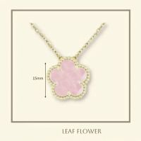 gold pink necklace