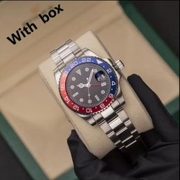 ZDR Mens Watches 40mm Automatic Mechanical Watch Full 904L Stainless Steel Blue Black Ceramic Sapphire Glass WristWatches Super luminous montre de luxe watch