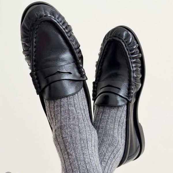 Premium Designer Mules Leather Ruched Penny Loafers Men Pleated Slippers Big Size EU47 Women Loafer Luxury Le Loafers Slip On Mens Dress Shoes 1137