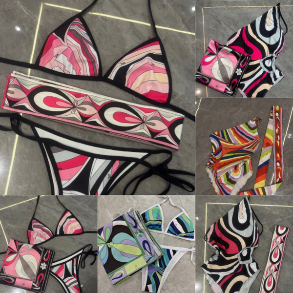 Women's Retro Geometric Abstract Print Swimwear Beach Vacation Bathing Suit Stretchy Quick-Dry Swimsuit