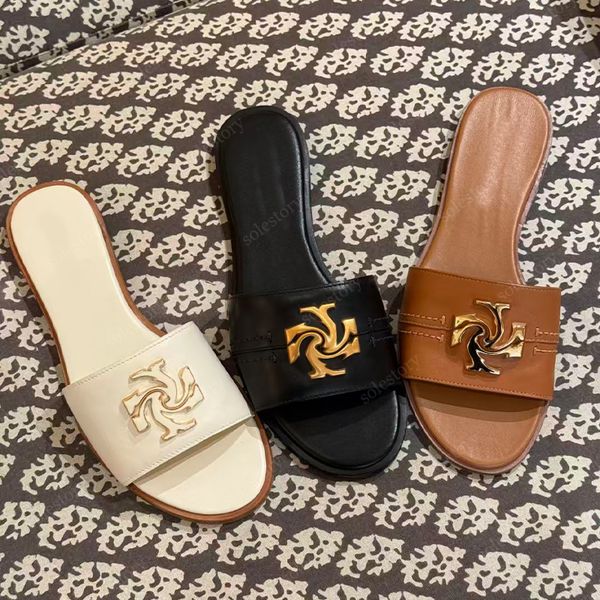 designer slides Eleanor sandals Women's Designer Sandals Shoes Sliders Fashion Outdoor Beach Sandale Womens Shoe Flat Loafer Summer Mule Size 35-42