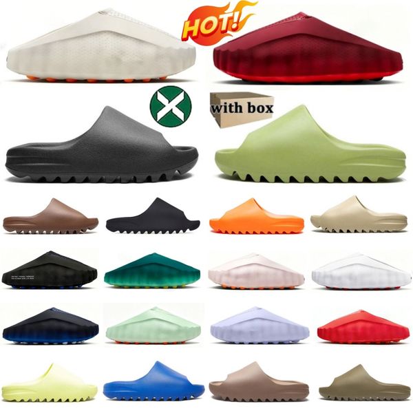 Free Shipping Designer slides for men slippers Mind 001 mind001 onyx Bone Azure Flax Pure Ochre glow green Resin Soot womens sandals solid slide slipper sandal