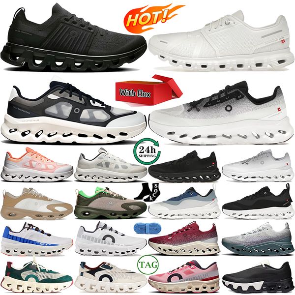 With Box oncloudds mens shoes cloutilt sneakers Cloudmonster Cloudsurfer shoes Cloudswift 4 trainers womens ons cloudes running shoes Remix Black Ivory EUR 36-46