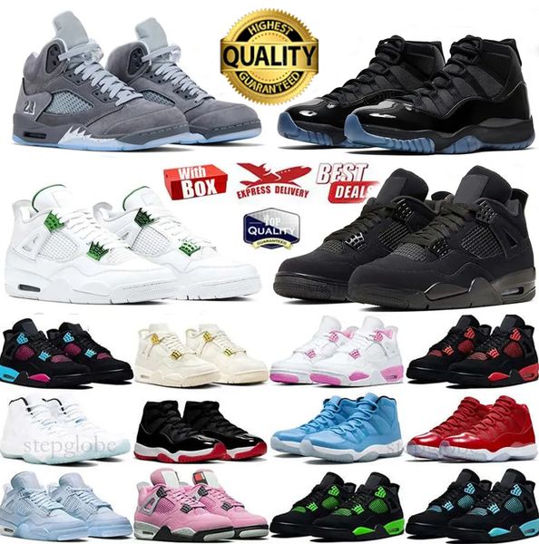 With Box 4s 5s 11s basketball shoes Wolf Grey5s White Metallic Black Cat4s Toro Brick After Brick Gamma Blue University Blue men women sneakers trainers sports shoes