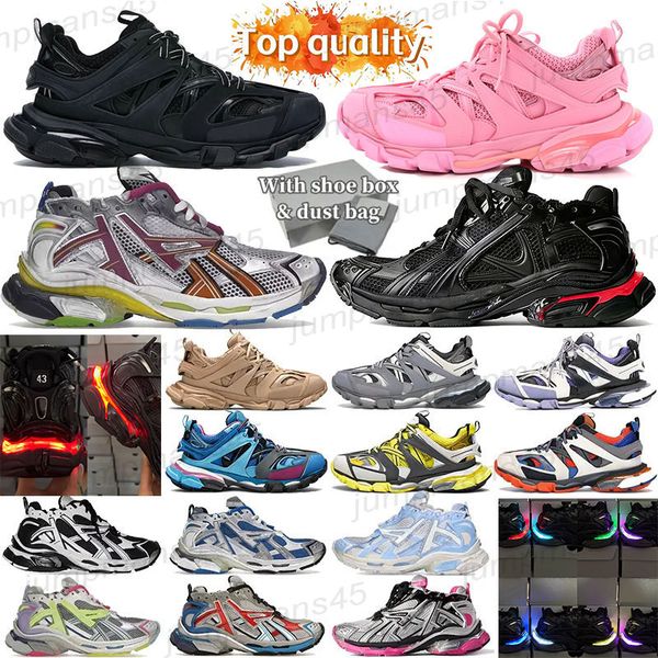 Top aaa+ Designer Casual Shoes For Men Women Track Led Sneaker Tracks 3 3.0 Platform Sneakers Luxury Paris Gomma Leather Trainer Extraordinary Outdoor Mens Trainers