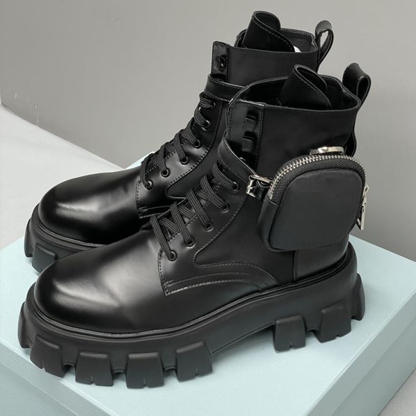Designer Ankle Boots Women Rois Boots Platform Booties Leather And Suede Combat Knight Sneakers Trainers NO43
