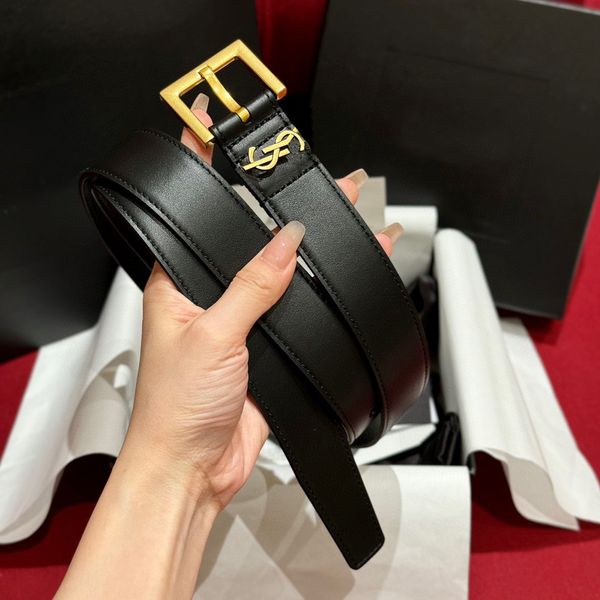 Belt designer belt for women10A genuine leather belts letter high quality daily matching birthday Christmas exquisite gift box