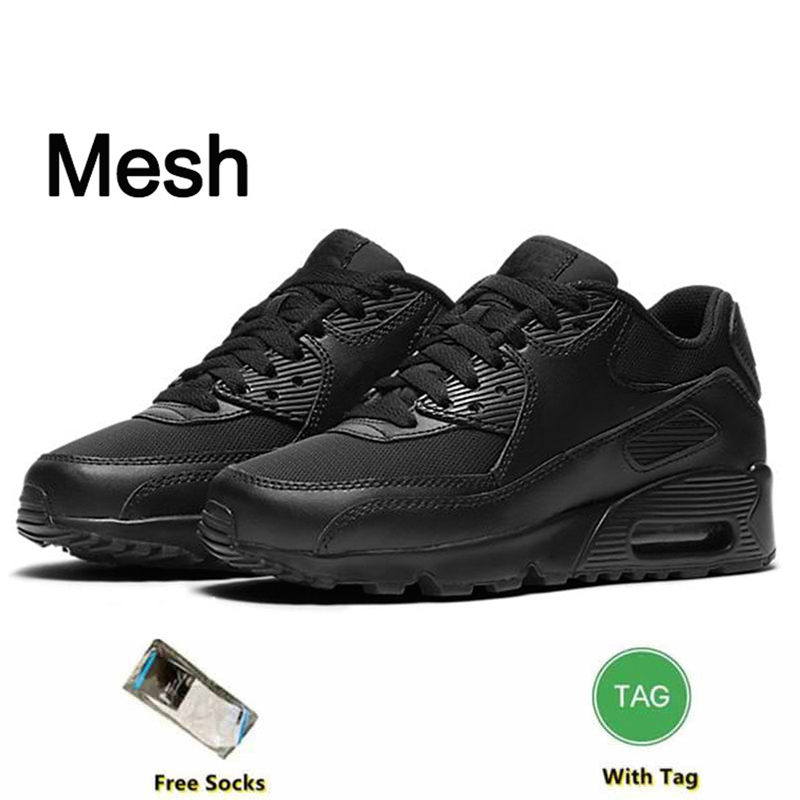 Designer 90 Running Shoes Men Women Fashion Shoes Leather Mesh Triple Black White Red Blue Light Smoke Grey Sneaker Trainers Outdoor Sports Tennis Eur 36-45